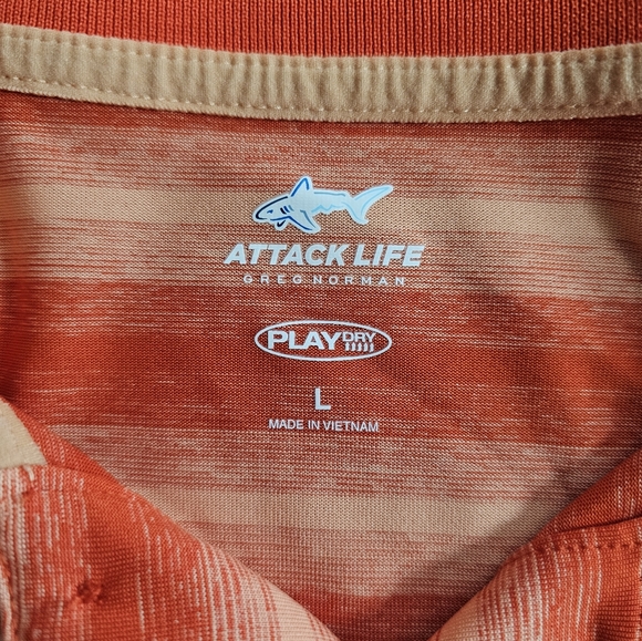 Greg Norman Attack Life Golf Polo Casual Sport Size L - Picture 5 of 7